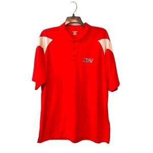 Tonix Short Sleeve Polo Shirt 3 Buttons Collar Red Men's Size 2XL AS IS